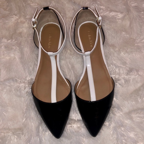 Calvin Klein Shoes - Calvin Klein Ghita Ballet Flat Ankle Strap Sandals